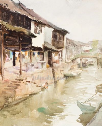 杭鸣时水彩笔下的江南很诗意！很美！ - 图画吧TUHUABA