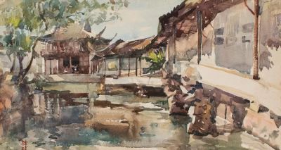 杭鸣时水彩笔下的江南很诗意！很美！ - 图画吧TUHUABA