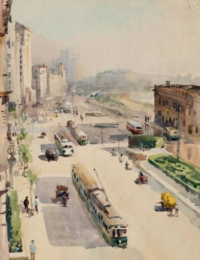 杭鸣时水彩笔下的江南很诗意！很美！ - 图画吧TUHUABA