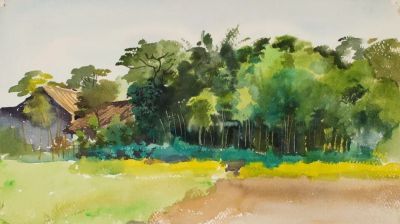 杭鸣时水彩笔下的江南很诗意！很美！ - 图画吧TUHUABA