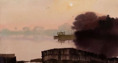 杭鸣时水彩笔下的江南很诗意！很美！ - 图画吧TUHUABA