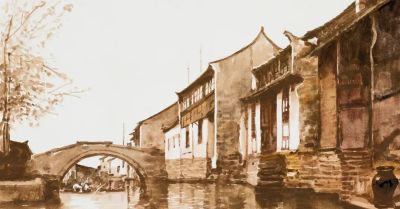 杭鸣时水彩笔下的江南很诗意！很美！ - 图画吧TUHUABA