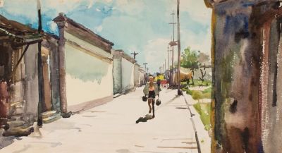 杭鸣时水彩笔下的江南很诗意！很美！ - 图画吧TUHUABA