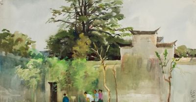 杭鸣时水彩笔下的江南很诗意！很美！ - 图画吧TUHUABA