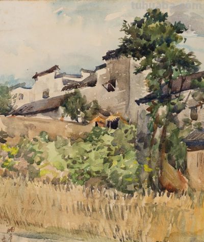 杭鸣时水彩笔下的江南很诗意！很美！ - 图画吧TUHUABA