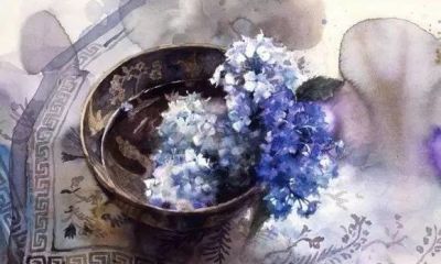 日本水彩画家永山裕子：在水彩的世界初遇 - 图画吧TUHUABA