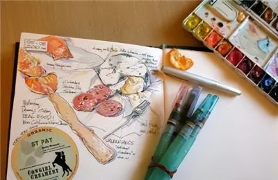 美国自由水彩画家Cathy Johnson的手绘本 - 图画吧TUHUABA