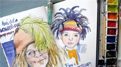 美国自由水彩画家Cathy Johnson的手绘本 - 图画吧TUHUABA