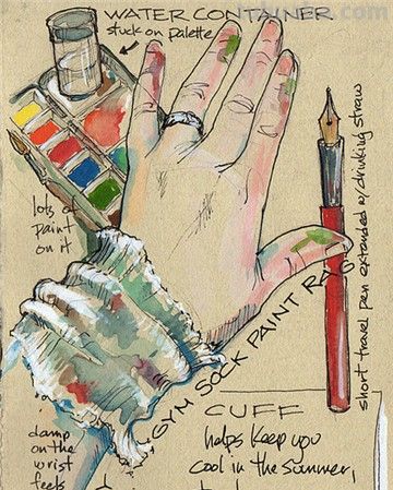 美国自由水彩画家Cathy Johnson的手绘本 - 图画吧TUHUABA