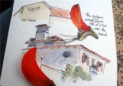 美国自由水彩画家Cathy Johnson的手绘本 - 图画吧TUHUABA