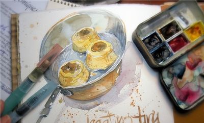 美国自由水彩画家Cathy Johnson的手绘本 - 图画吧TUHUABA