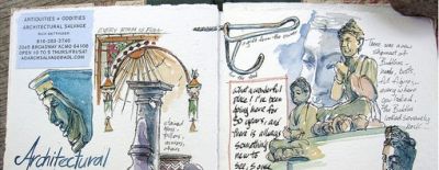 美国自由水彩画家Cathy Johnson的手绘本 - 图画吧TUHUABA