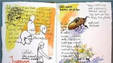 美国自由水彩画家Cathy Johnson的手绘本 - 图画吧TUHUABA