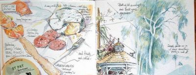 美国自由水彩画家Cathy Johnson的手绘本 - 图画吧TUHUABA