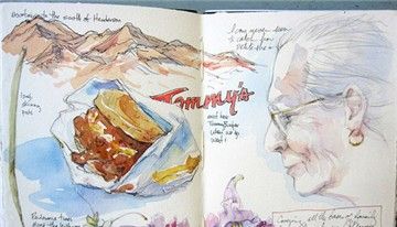 美国自由水彩画家Cathy Johnson的手绘本 - 图画吧TUHUABA