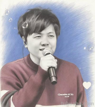 歌手郑源素描画像 - 图画吧TUHUABA