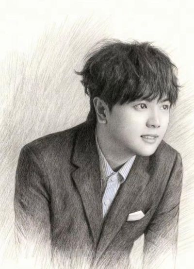 歌手郑源素描画像 - 图画吧TUHUABA