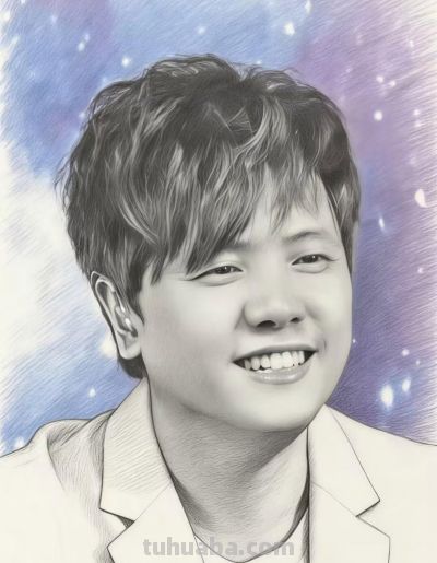歌手郑源素描画像 - 图画吧TUHUABA