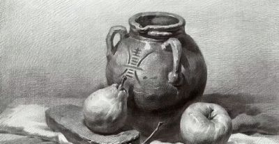 静物素描步骤和要点 - 图画吧TUHUABA