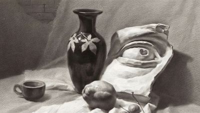 静物素描步骤和要点 - 图画吧TUHUABA