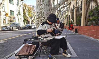 每日一画 | 梧桐影里洋房立 水色勾来岁月长——写生高安路·水彩写意 - 图画吧TUHUABA