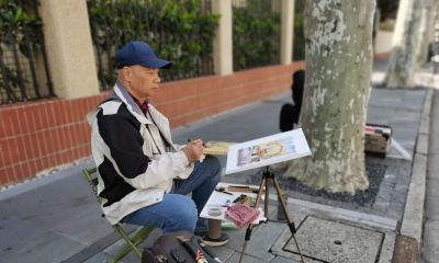 每日一画 | 梧桐影里洋房立 水色勾来岁月长——写生高安路·水彩写意 - 图画吧TUHUABA