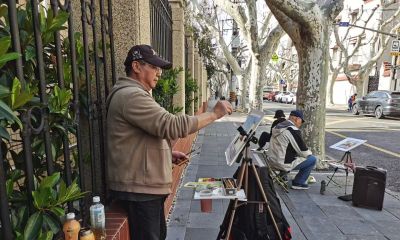 每日一画 | 梧桐影里洋房立 水色勾来岁月长——写生高安路·水彩写意 - 图画吧TUHUABA