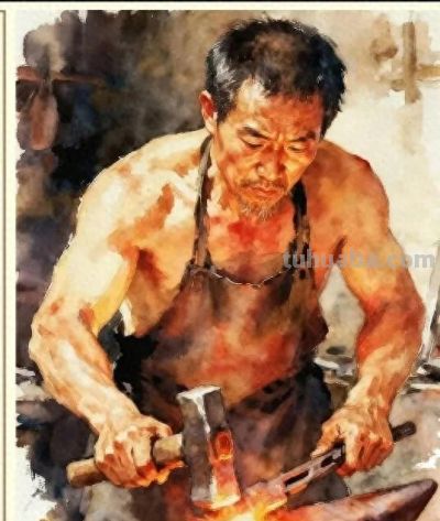 金奖水彩《硬汉》：李小光笔下的劳动者力量与时代温度 - 今日头条