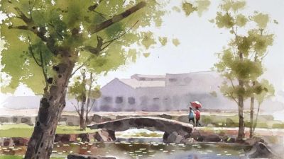 世界水彩：中国宝岛籍水彩画家林裕清 - 图画吧TUHUABA