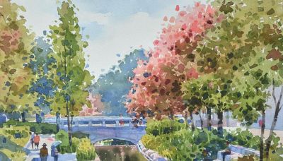 世界水彩：中国宝岛籍水彩画家林裕清 - 图画吧TUHUABA