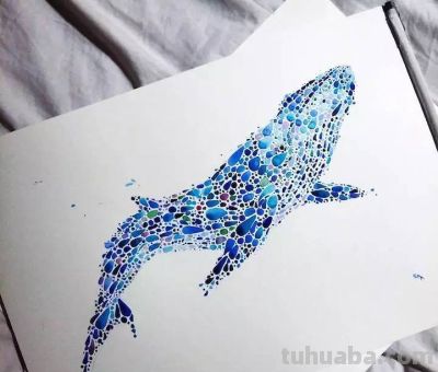 还有这样的点彩画动物，斑斓绚丽！ - 图画吧TUHUABA