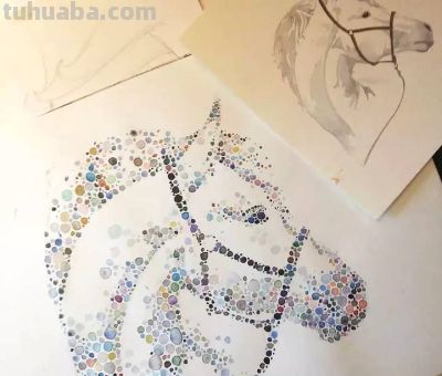 还有这样的点彩画动物，斑斓绚丽！ - 图画吧TUHUABA