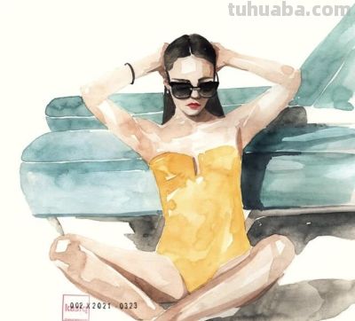 韩国的水彩插画师卡西克·郑宇作品 - 图画吧TUHUABA