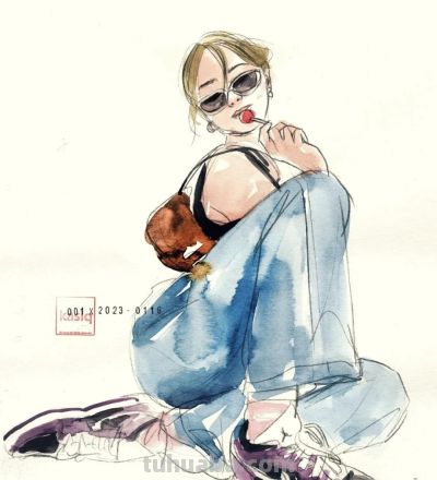 韩国的水彩插画师卡西克·郑宇作品 - 图画吧TUHUABA