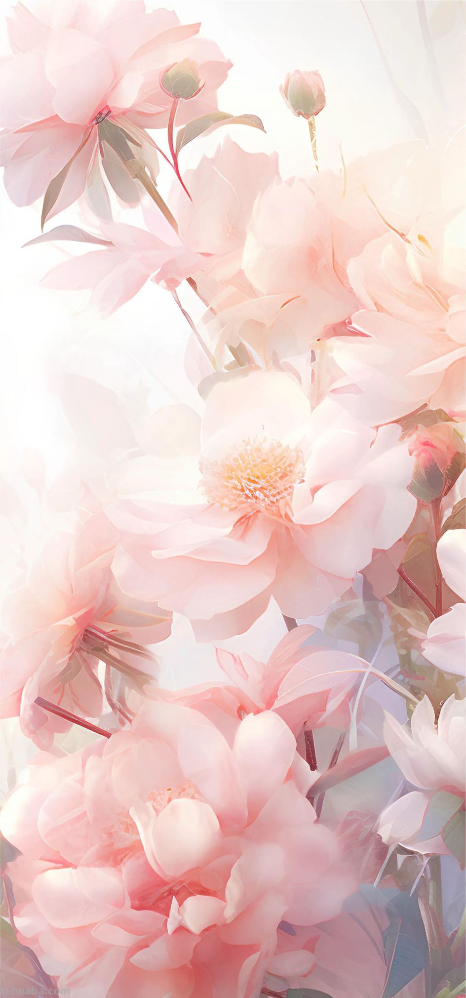 清新手绘｜创意花卉｜壁纸 - 图画吧TUHUABA