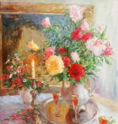 乌克兰画家笔下的花卉静物，让人流连忘返 | 油画 - 图画吧TUHUABA