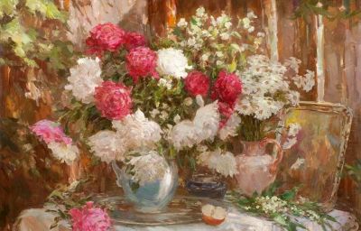乌克兰画家笔下的花卉静物，让人流连忘返 | 油画 - 图画吧TUHUABA
