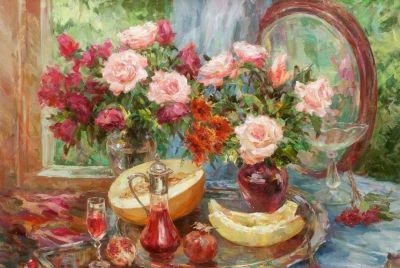 乌克兰画家笔下的花卉静物，让人流连忘返 | 油画 - 图画吧TUHUABA