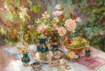 乌克兰画家笔下的花卉静物，让人流连忘返 | 油画 - 图画吧TUHUABA