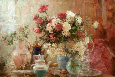 乌克兰画家笔下的花卉静物，让人流连忘返 | 油画 - 图画吧TUHUABA