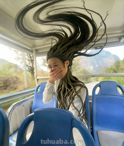 姐，你这是在cos哪位？？？#头发 #搞笑 #cos - 图画吧TUHUABA