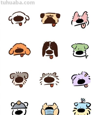 可爱易上手的简笔画狗狗，收藏起来试一试 - 图画吧TUHUABA