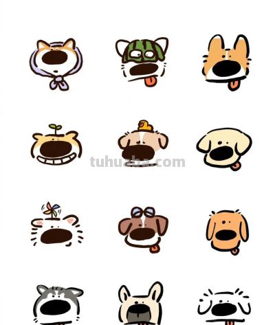 可爱易上手的简笔画狗狗，收藏起来试一试 - 图画吧TUHUABA