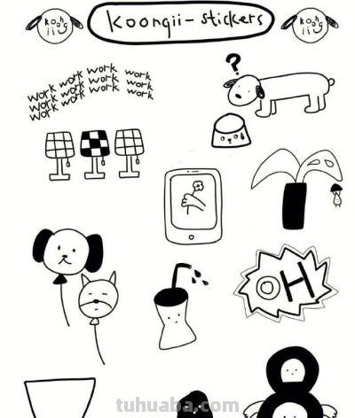 简笔画物品-手帐素材 ⌯>ᴗo⌯ಣ - 图画吧TUHUABA