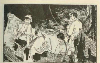 年代连环画｜广东民兵革命斗争故事｜05夜海夺粮｜时代记忆 - 图画吧TUHUABA