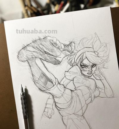 要帅不要命！他仅一支铅笔，狂粉130万，这素描超纲到“违规” - 图画吧TUHUABA