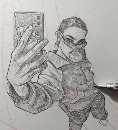 要帅不要命！他仅一支铅笔，狂粉130万，这素描超纲到“违规” - 图画吧TUHUABA