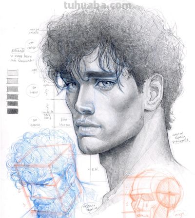 要帅不要命！他仅一支铅笔，狂粉130万，这素描超纲到“违规” - 图画吧TUHUABA