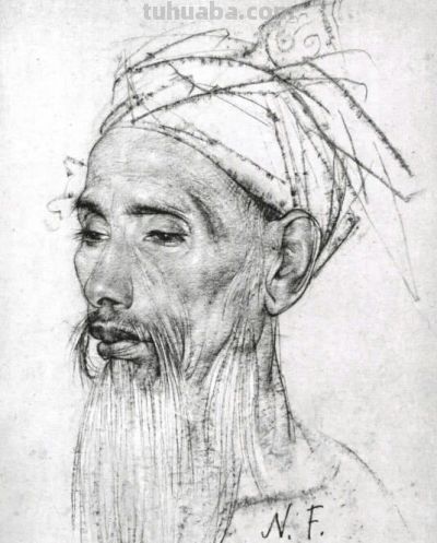 被列宾认为“俄罗斯最天才的画家”尼古拉·费欣素描高清作品80幅 - 图画吧TUHUABA