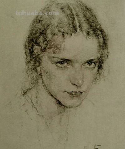 被列宾认为“俄罗斯最天才的画家”尼古拉·费欣素描高清作品80幅 - 图画吧TUHUABA